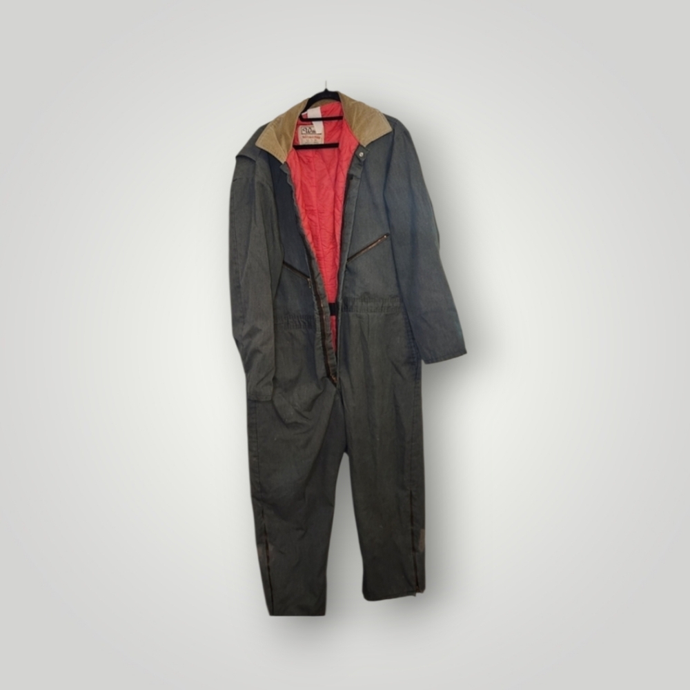 Vintage Walls Blizzard Pruf Premium Insulated Coveralls Gray 2XL  USA Made